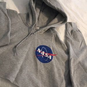 NASA cropped hoodie